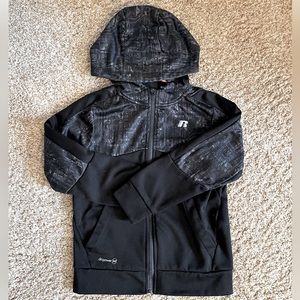 Black & Grey Zip up Athletic Hoodie